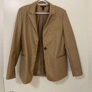 Forever 21 Leather Tan Blazer
